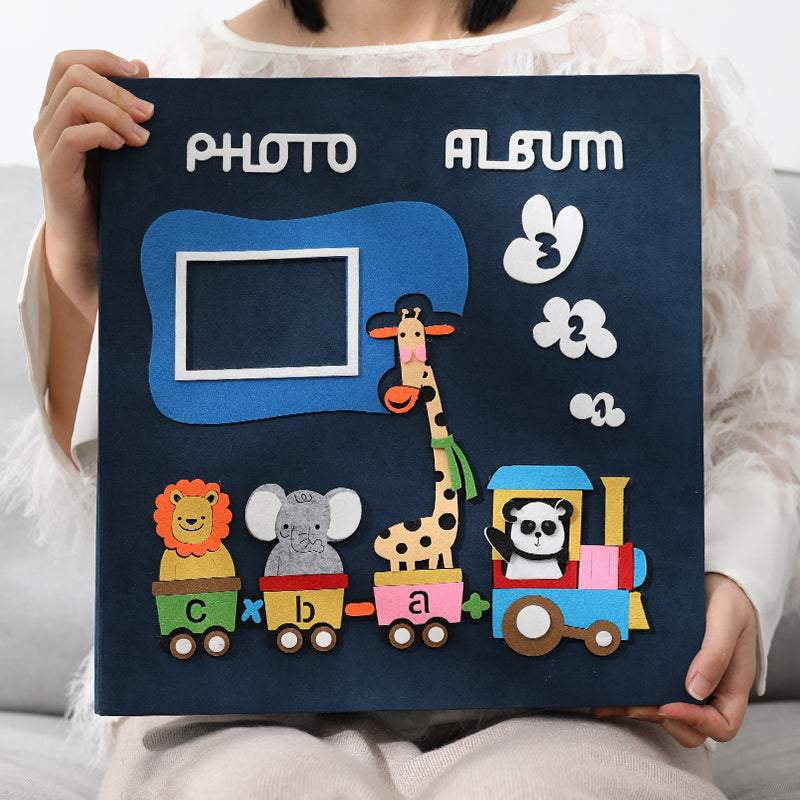 Large Scrapbook Album With 120 Pages Animal Train